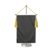 Fanion table drapeau gris noir en polyester