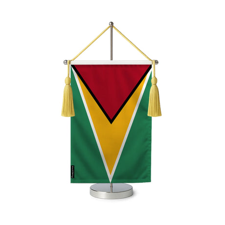Fanion table drapeau guyana en polyester