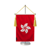 Fanion table drapeau hong kong en polyester