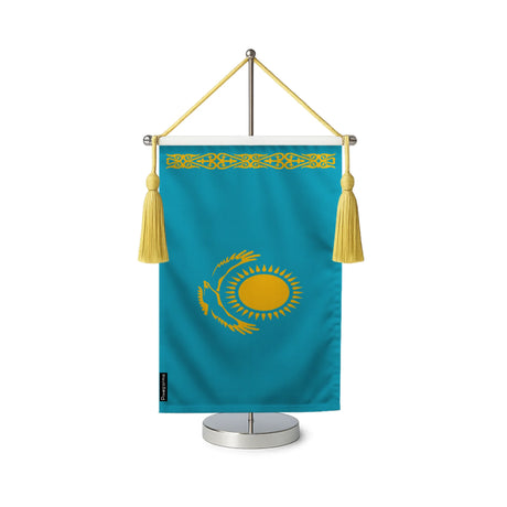 Fanion table drapeau kazakhstan en polyester