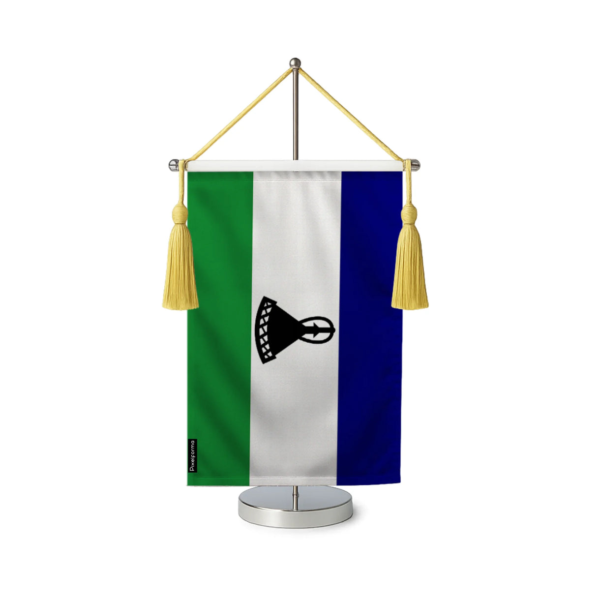 Fanion table drapeau lesotho en polyester