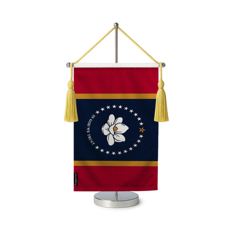 Fanion table drapeau mississippi en polyester