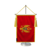 Fanion table drapeau monténégro en polyester