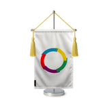 Fanion table drapeau organisation internationale de la francophonie en polyester
