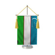 Fanion table drapeau ouzbékistan en polyester