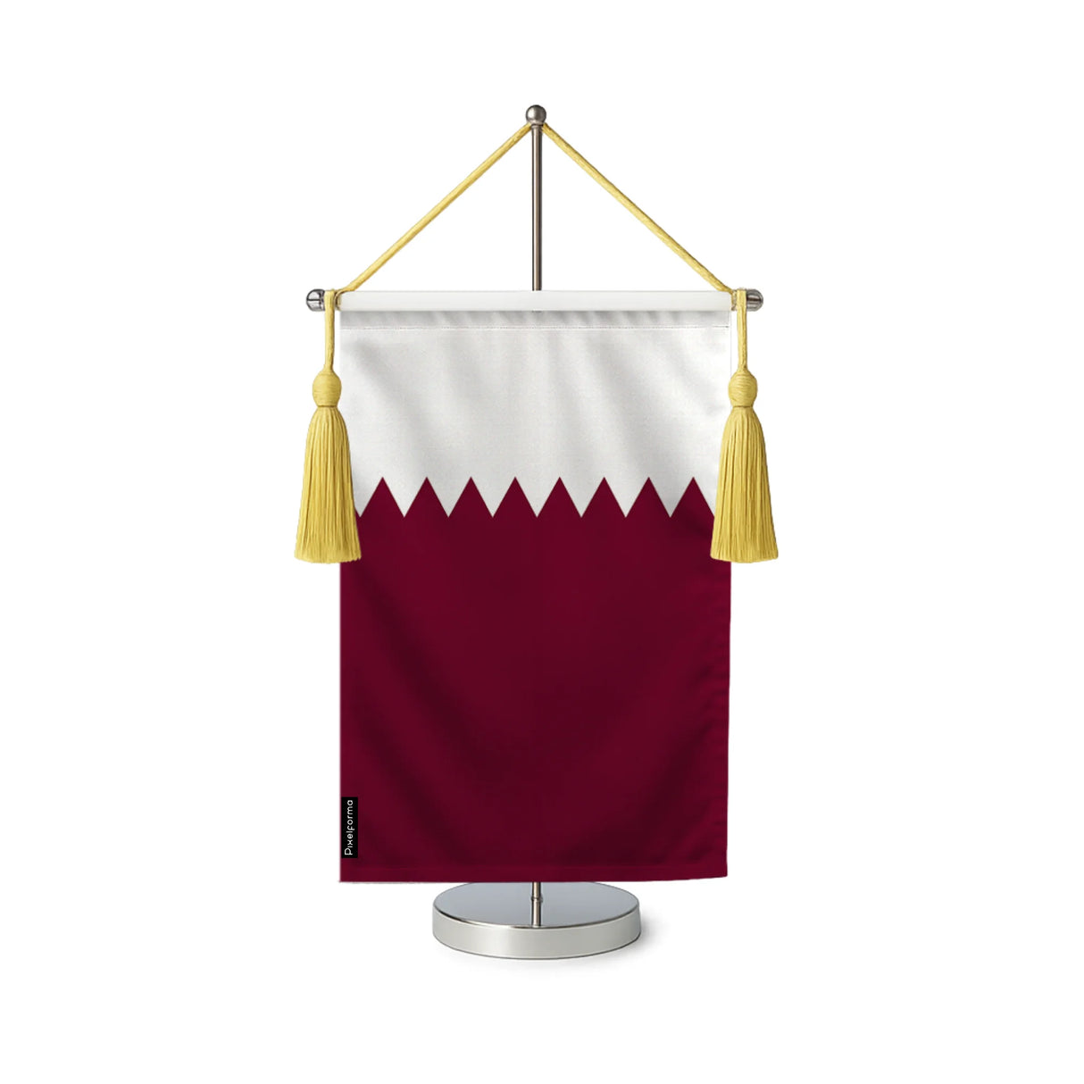 Fanion table drapeau qatar en polyester