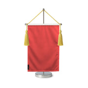 Fanion table drapeau rouge clair en polyester