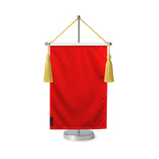 Fanion table drapeau rouge en polyester