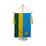 Fanion table drapeau rwanda en polyester