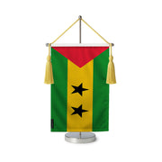 Fanion table drapeau sao tomé-et-principe en polyester