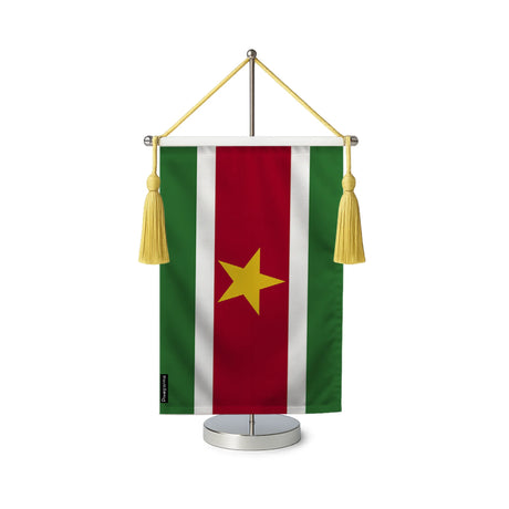 Fanion table drapeau suriname en polyester