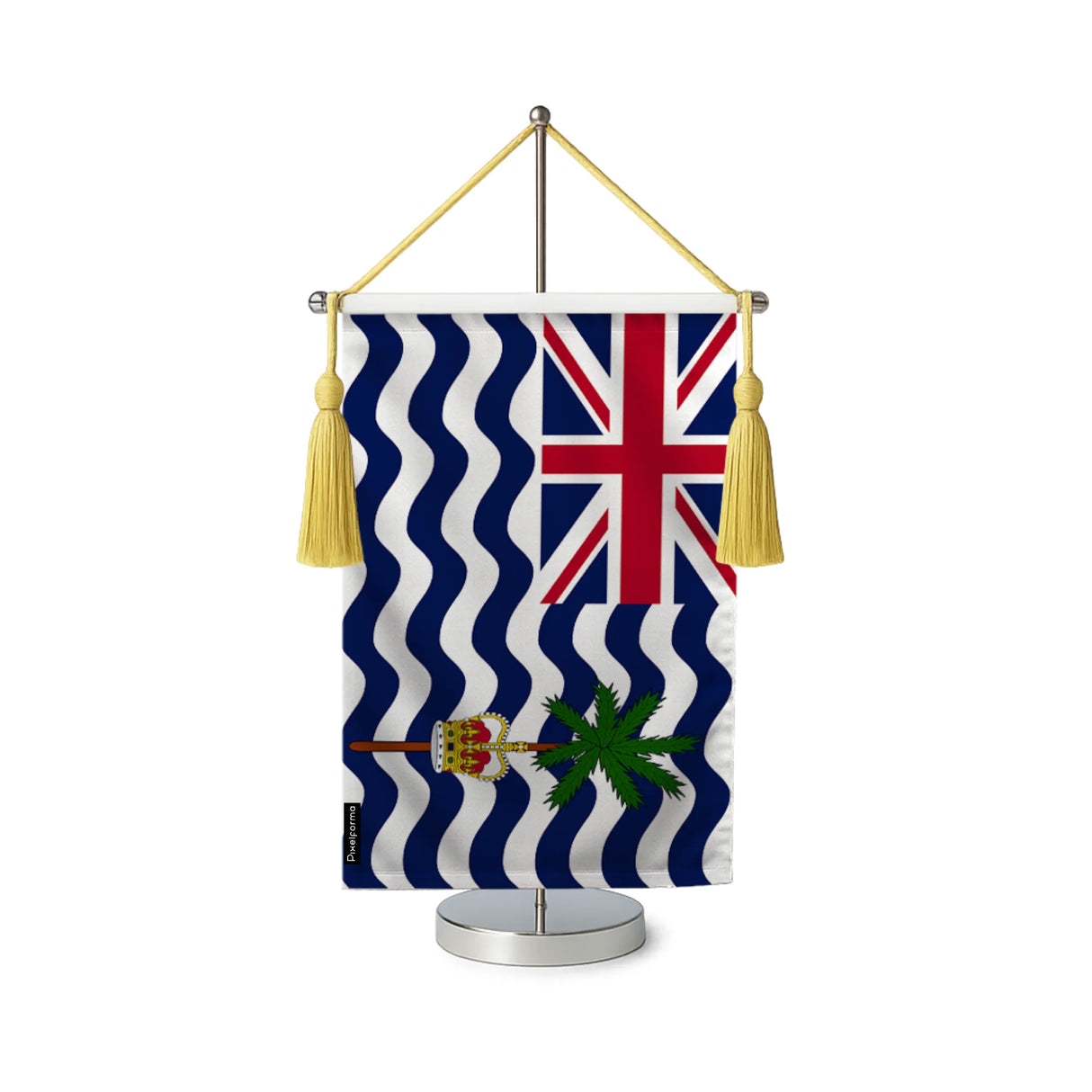 Fanion table drapeau territoire britannique de l’océan indien en polyester