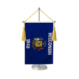 Fanion table drapeau wisconsin en polyester
