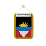 Fanion voiture antigua-et-barbuda polyester à suspendre