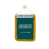 Fanion voiture arabie saoudite polyester à suspendre élégant