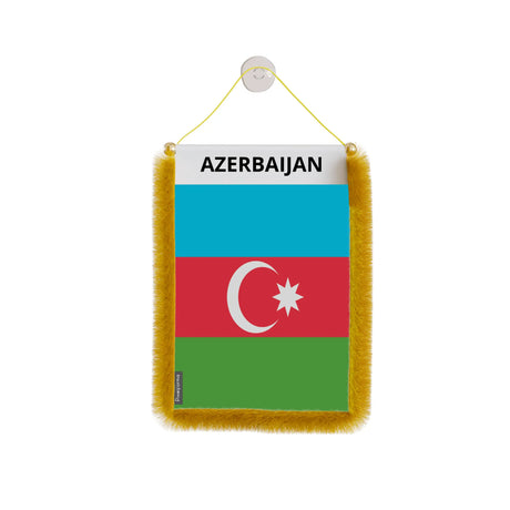 Fanion voiture azerbaïdjan en polyester à suspendre