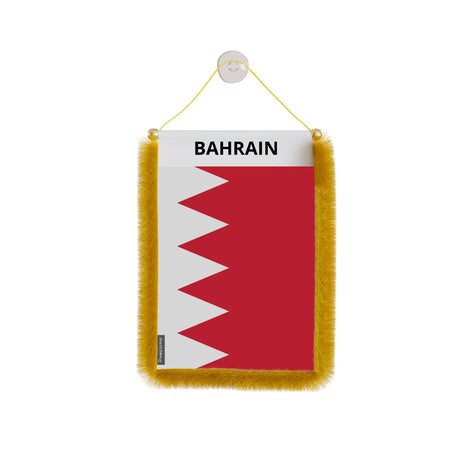 Fanion voiture bahreïn en polyester à suspendre élégant