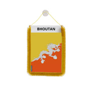 Fanion voiture bhoutan en polyester à suspendre élégant