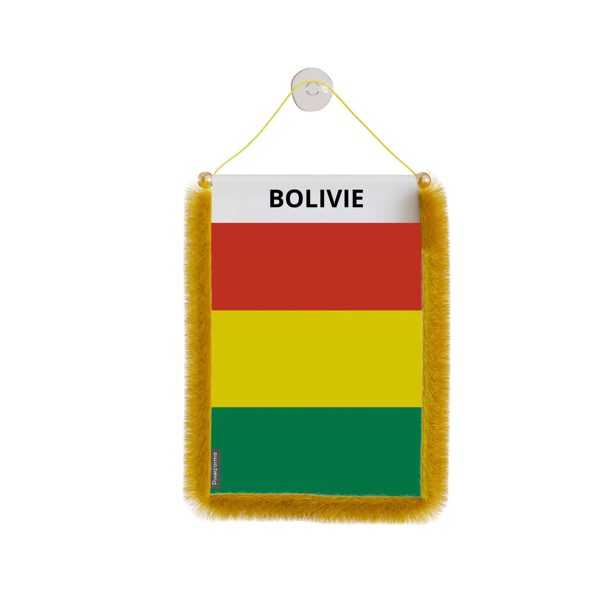 Fanion voiture bolivie en polyester à suspendre élégant