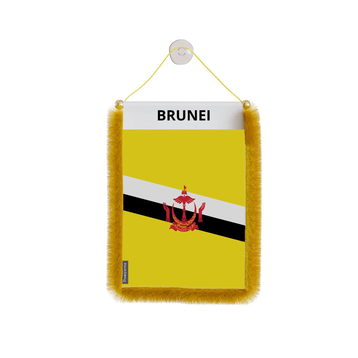 Fanion voiture brunei en polyester à suspendre élégant