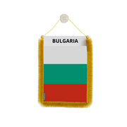 Fanion voiture bulgarie en polyester à suspendre élégant