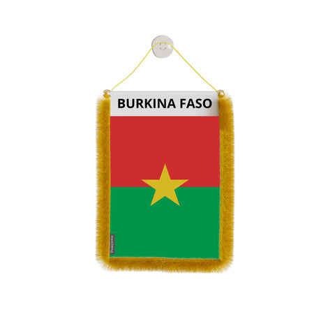 Fanion voiture burkina faso en polyester à suspendre
