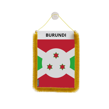 Fanion voiture burundi en polyester à suspendre élégant
