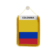 Fanion voiture colombie en polyester à suspendre élégant