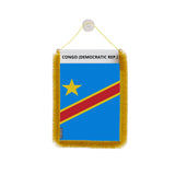 Fanion voiture congo république démocratique polyester suspendu