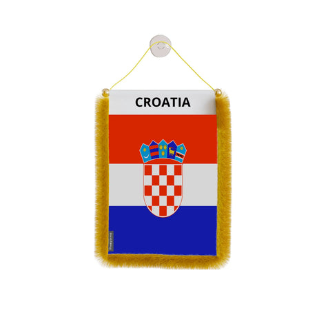 Fanion voiture croatie en polyester à suspendre élégant