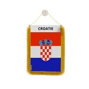Fanion voiture croatie polyester à suspendre élégant