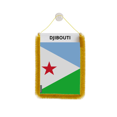 Fanion voiture djibouti polyester à suspendre élégant