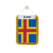 Fanion voiture drapeau åland polyester à suspendre élégant