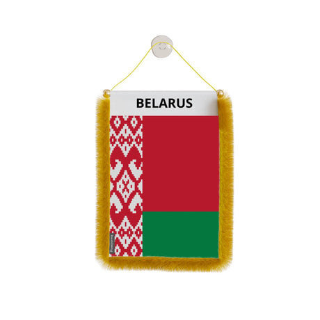 Fanion voiture drapeau biélorussie polyester à suspendre