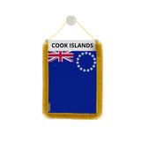 Fanion voiture drapeau îles cook en polyester suspendre