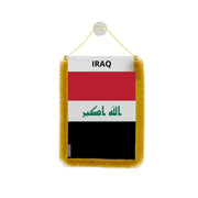 Fanion voiture drapeau irak en polyester à suspendre