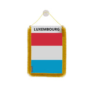 Fanion voiture drapeau luxembourg en polyester à suspendre