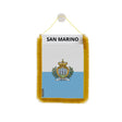 Fanion voiture drapeau saint-marin polyester à suspendre