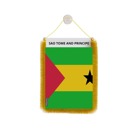 Fanion voiture drapeau sao tomé-et-principe en polyester
