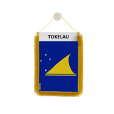 Fanion voiture drapeau tokelau polyester à suspendre