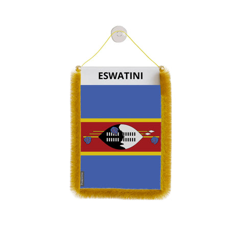 Fanion voiture eswatini en polyester à suspendre élégant