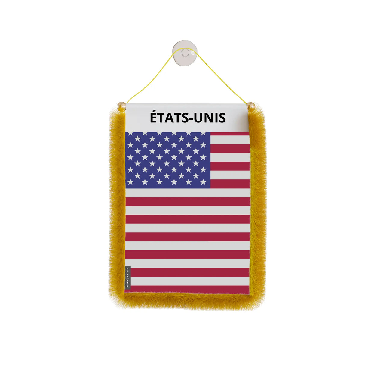 Fanion voiture états-unis en polyester à suspendre élégant