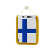 Fanion voiture finlande en polyester à suspendre élégant