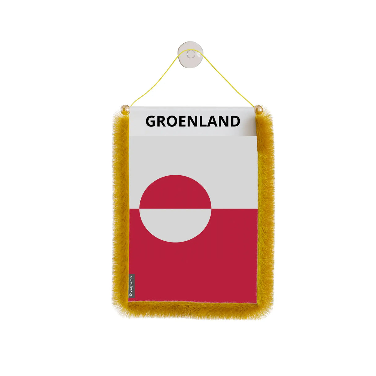 Fanion voiture groenland en polyester à suspendre élégant