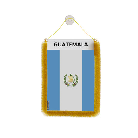 Fanion voiture guatemala en polyester à suspendre élégant
