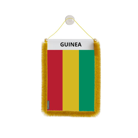 Fanion voiture guinée en polyester à suspendre élégant