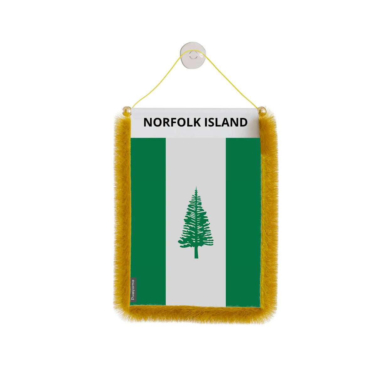 Fanion voiture île norfolk en polyester à suspendre élégant
