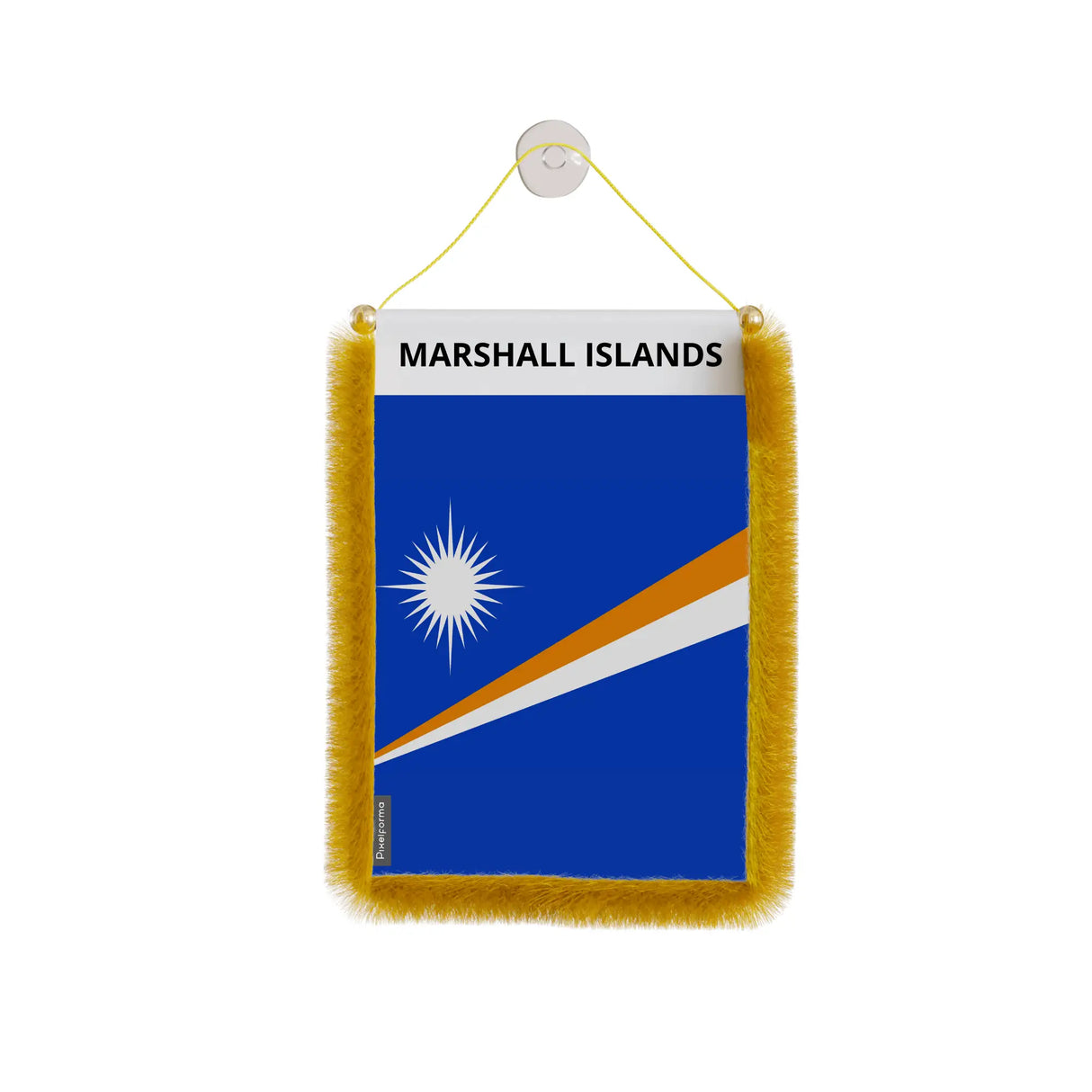 Fanion voiture îles marshall polyester à suspendre durable