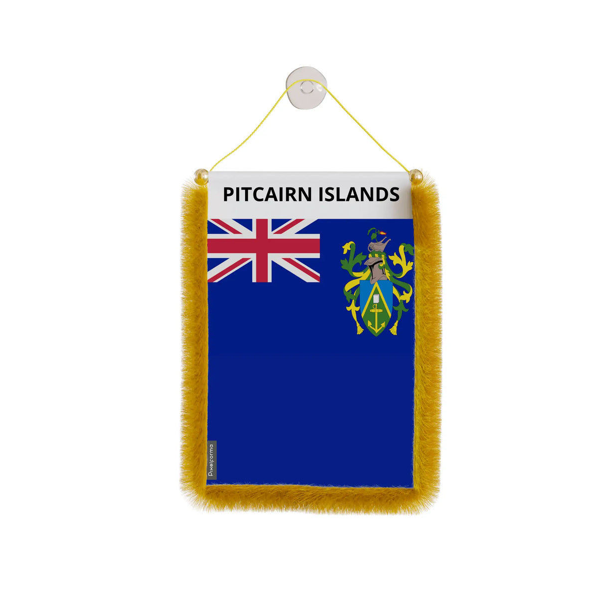 Fanion voiture îles pitcairn polyester à suspendre élégant