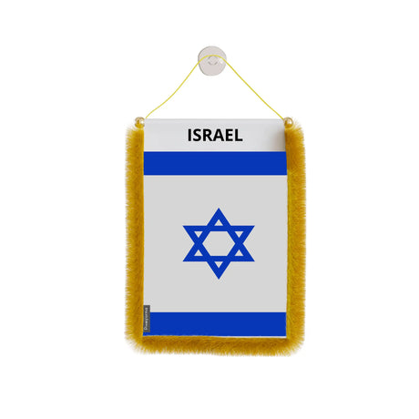 Fanion voiture israël en polyester à suspendre élégant